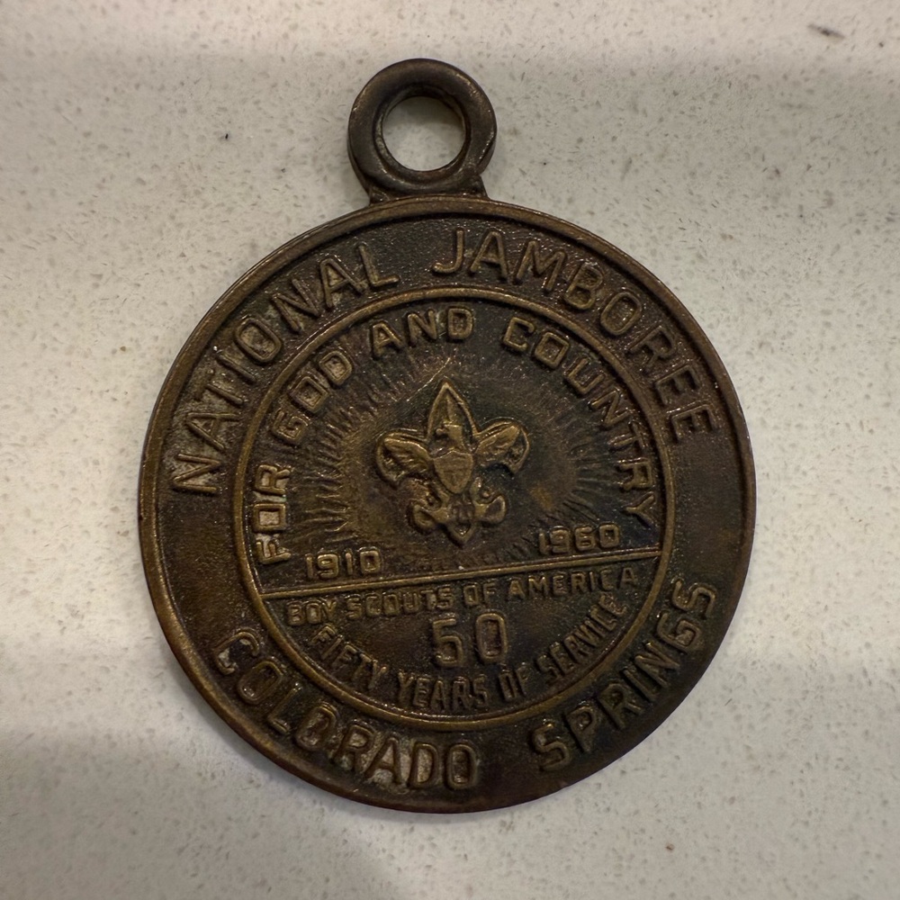 Vintage 1960 Boy Scout medal national jamboree 50 years